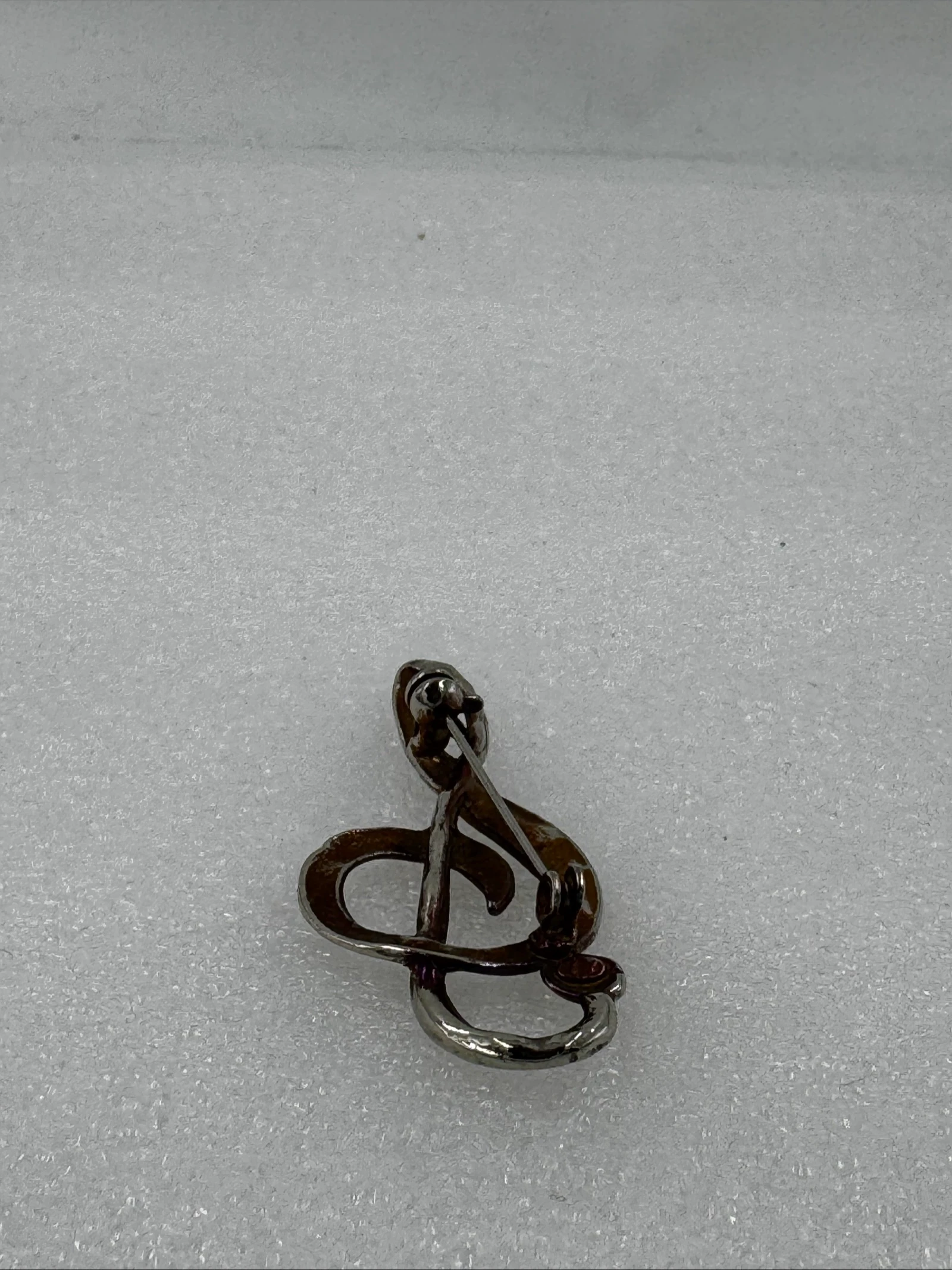 Broche de nota musical con strass - Color plata – photo 2